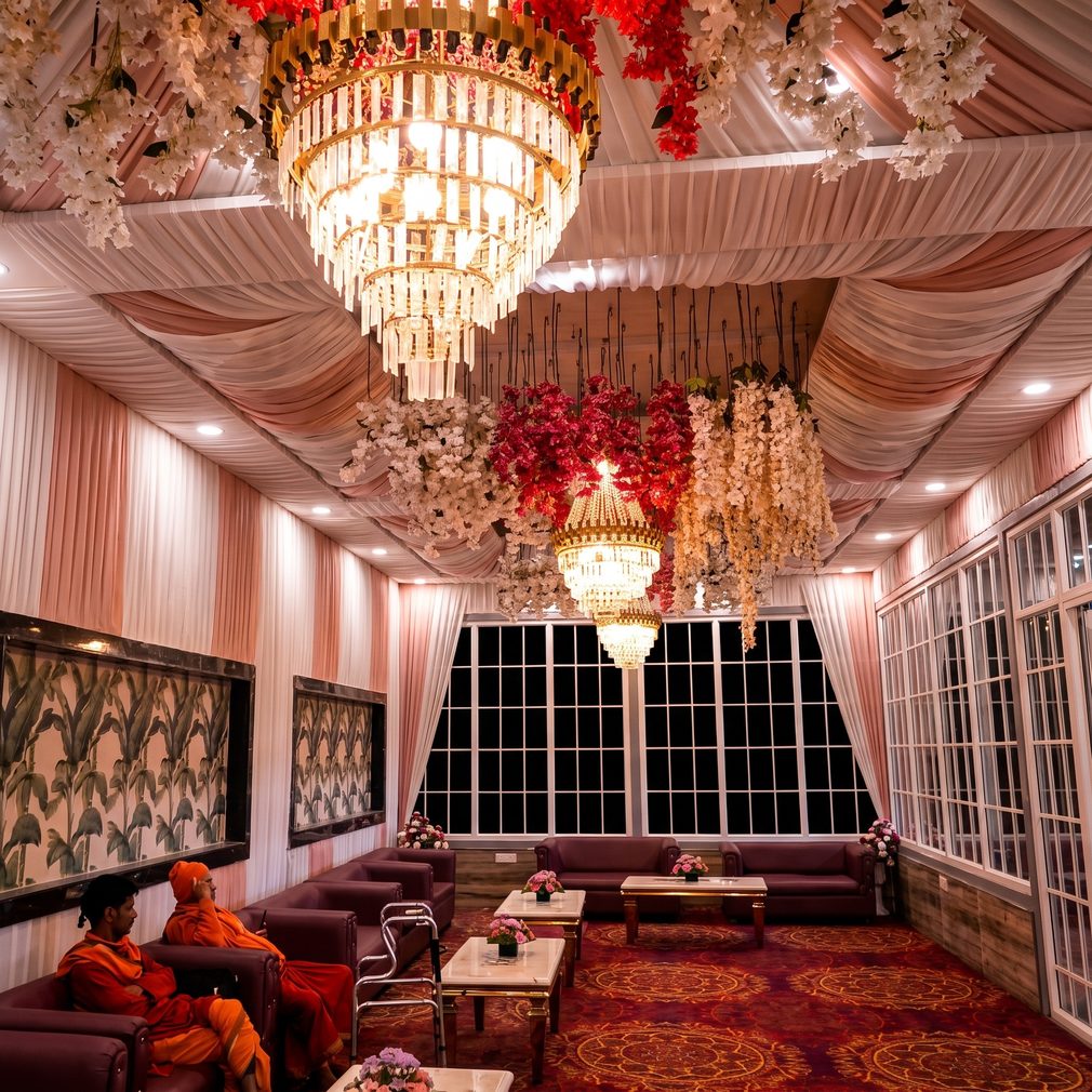 Reception decor setup at Lotus Club Building