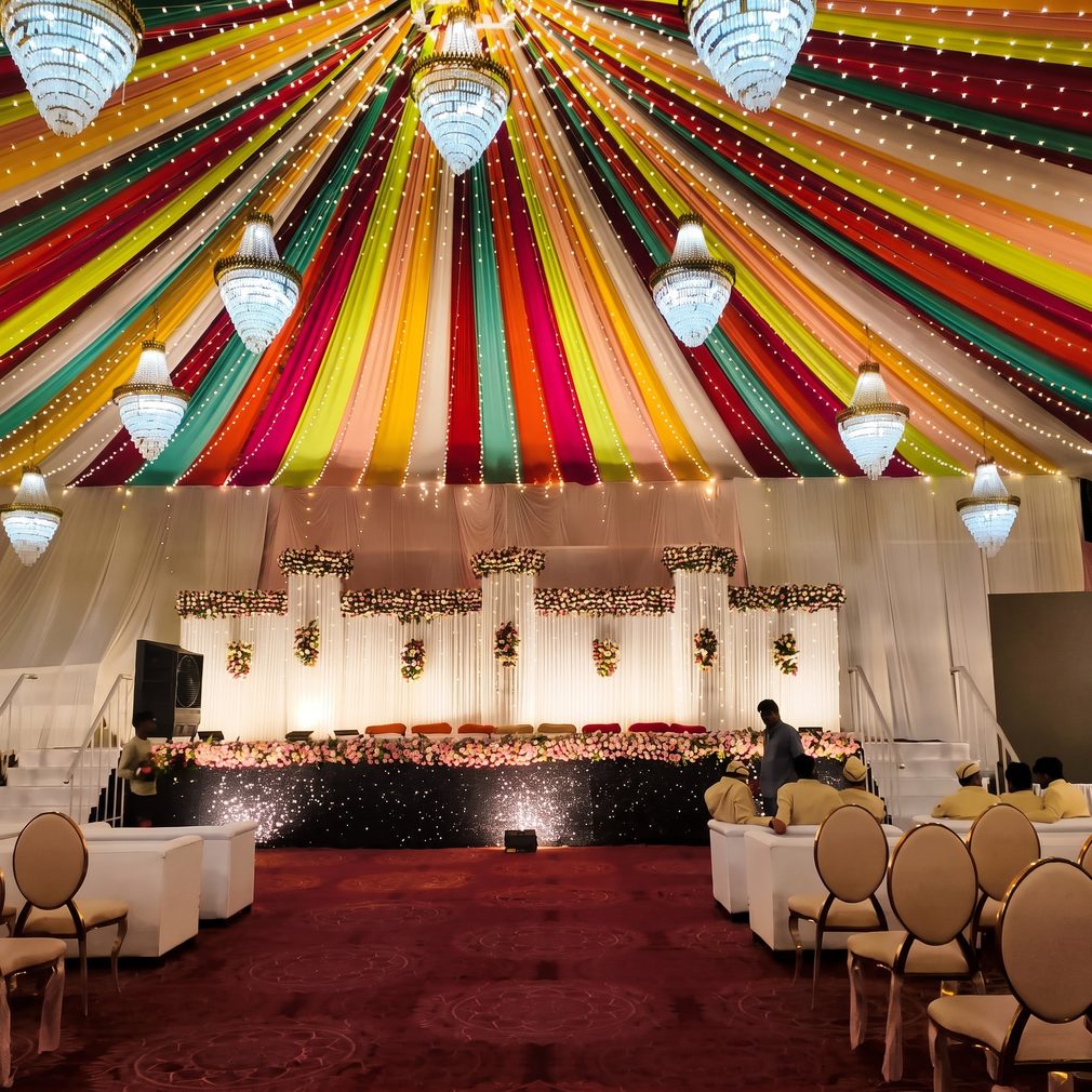 Floral styling for a celebration at the Lotus Club property