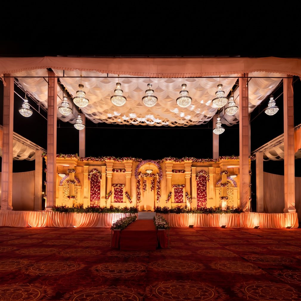 Reception styling at the Lotus Resort lawns